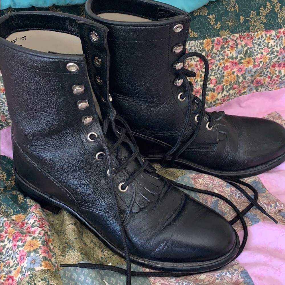 Black Lace up Tony Lamas